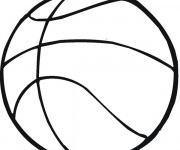 Coloriage Ballon du sport Basketball