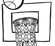 Coloriage Panneau de Basket