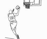 Coloriage et dessins gratuit Sport de Basketball à imprimer