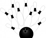 Coloriage Bowling Quilles