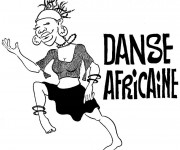 Coloriage Danse africaine à découper