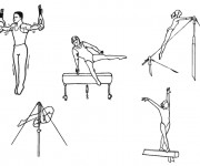 Coloriage et dessins gratuit Sport de Gymnastique à imprimer