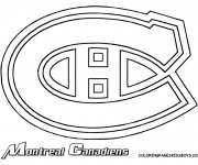 Coloriage et dessins gratuit Équipe de Hockey Montreal Canadiens à imprimer