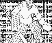 Coloriage Gardien de Hockey