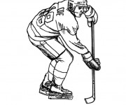 Coloriage et dessins gratuit Joueur Hockey à imprimer