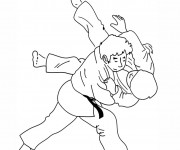 Coloriage et dessins gratuit Judo maternelle à imprimer