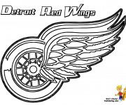 Coloriage et dessins gratuit Équipe de Hockey Detroit Red Wings à imprimer