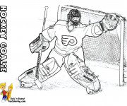 Coloriage et dessins gratuit Goal au Hockey sur glace à imprimer