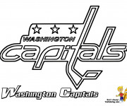 Coloriage Hockey sur glace  Équipe de Washington Capitals