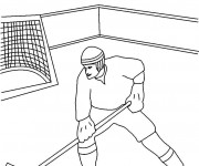 Coloriage et dessins gratuit Hockey sur glace maternelle à imprimer