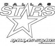Coloriage et dessins gratuit Logo d'équipe de Hockey Dallas Stars à imprimer