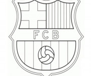 Coloriage Logo de F.C Barcelone