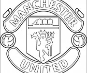 Coloriage Logo de Manchester United