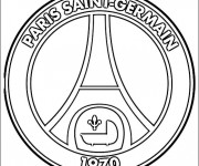 Coloriage Logo de Paris Saint-Germain de foot