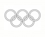 Coloriage et dessins gratuit Logo Jeux Olympiques vectoriel à imprimer