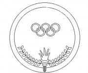 Coloriage et dessins gratuit Logo Olympique à imprimer