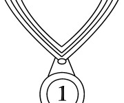 Coloriage Médaille Olympique pour gagnant