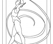 Coloriage et dessins gratuit Olympique Danse Rythmique à imprimer