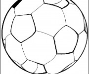 Coloriage Ballon Soccer en noir et blanc
