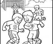Coloriage et dessins gratuit Match de Soccer à imprimer
