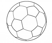 Coloriage et dessins gratuit Soccer ballon simple à imprimer