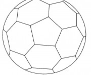 Coloriage et dessins gratuit Soccer Ballon simplifié à imprimer