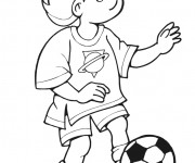 Coloriage et dessins gratuit Soccer facile à imprimer