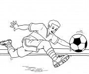 Coloriage et dessins gratuit Tire de Ballon Soccer à imprimer