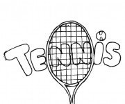Coloriage Illustration Tennis