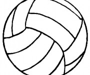Coloriage Ballon de Volleyball
