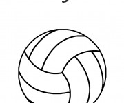 Coloriage Volleyball facile