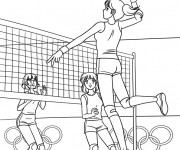 Coloriage Volleyball Jeux Olympiques