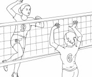 Coloriage et dessins gratuit Volleyball maternelle à imprimer
