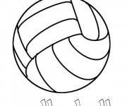 Coloriage et dessins gratuit Volleyball sport collectif à imprimer