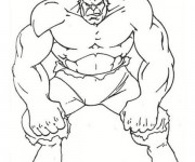 Coloriage et dessins gratuit Avengers Hulk avec Le regard énervé à imprimer