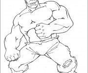 Coloriage et dessins gratuit Avengers Hulk simple à imprimer