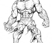 Coloriage et dessins gratuit Hulk stylisé à imprimer