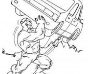 Coloriage et dessins gratuit Hulk super héro de Marvel à imprimer