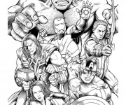 Coloriage Les Héros de Avengers Hulk