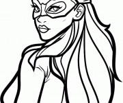 Coloriage et dessins gratuit Batgirl avec Un Masque à imprimer