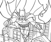 Coloriage et dessins gratuit Batman en L'air à imprimer