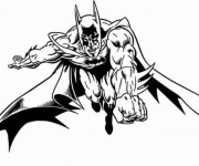 Coloriage et dessins gratuit Batman vectoriel à imprimer