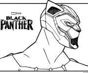 Coloriage Le guerrier panther noire