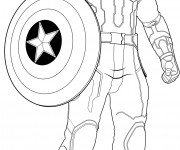 Coloriage et dessins gratuit Captain America Avengers Age Of Ultron à imprimer