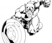 Coloriage et dessins gratuit Captain America en Ligne à imprimer