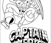 Coloriage et dessins gratuit Captain America pour Téléchargement à imprimer