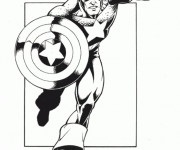 Coloriage Captain America stylisé