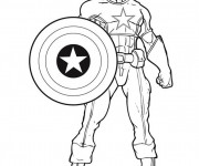Coloriage et dessins gratuit Captain America Super Héro à imprimer