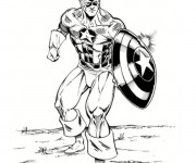 Coloriage et dessins gratuit Captain America vectoriel à imprimer