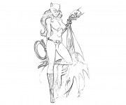 Coloriage et dessins gratuit Catwoman réaliste à imprimer